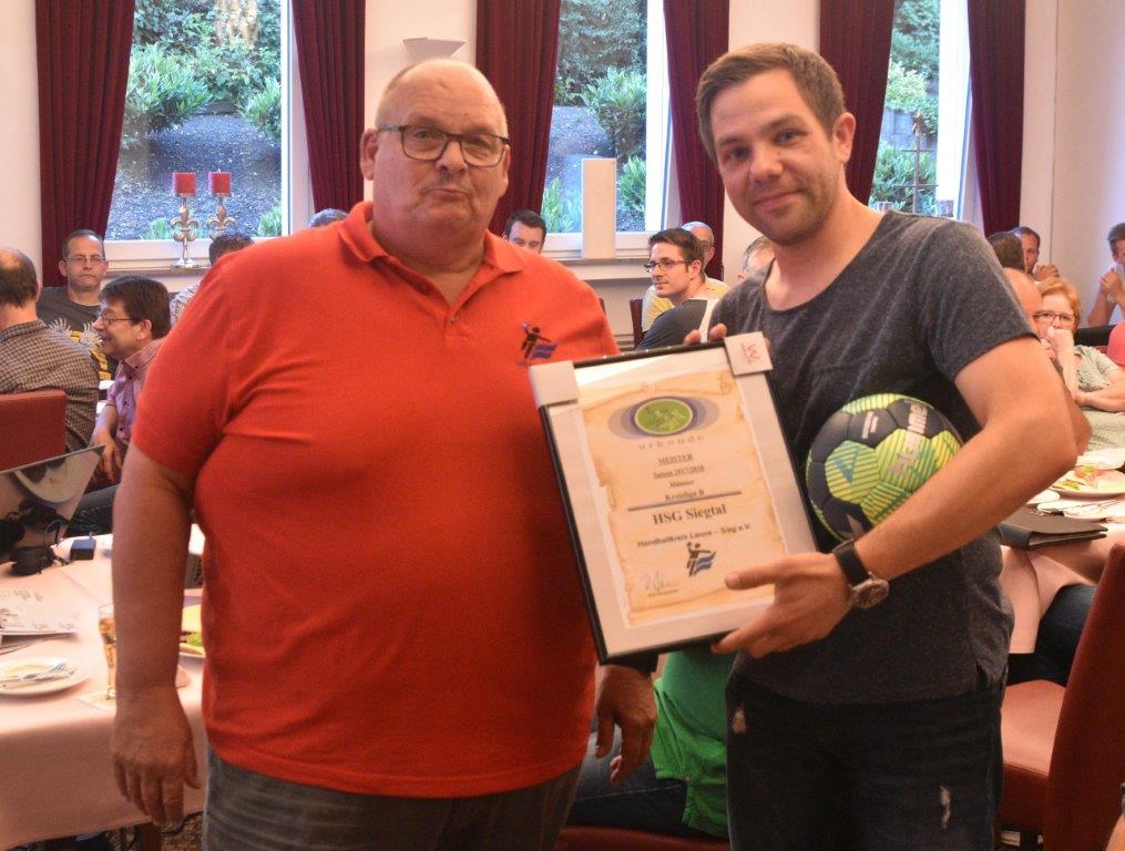 Handballkreis Lennesieg Kreistag Roland Janson und Daniel Friesenhagen 2018 in Olpe