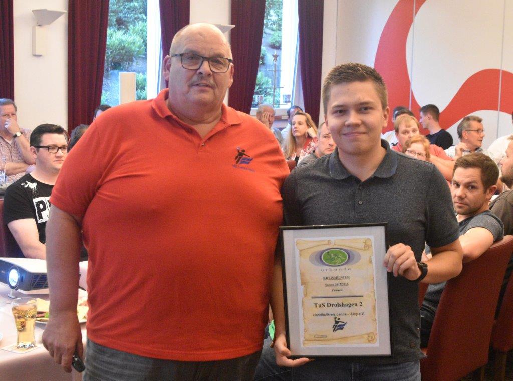Handballkreis Lennesieg Kreistag Roland Janson und Richard Schafer 2018 in Olpe