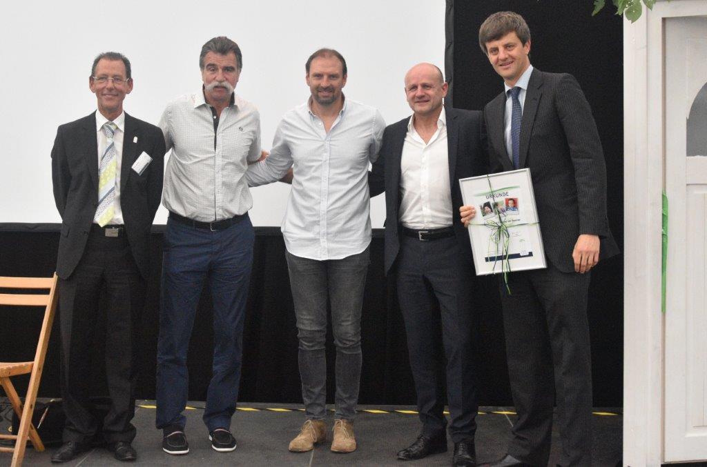 deutscher Kindehospizverein Paul Quiter Heiner Brand Jens Nowotny Oliver Stokowski und Ernst August Erbprinz von Hannover 2018